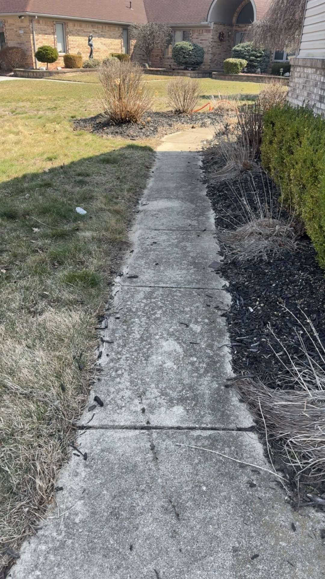 Before: Front walkway · Shelby Twp